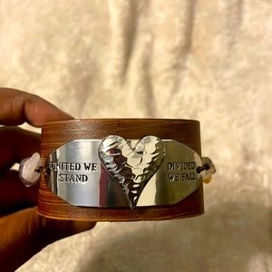Adjustable Bracelet “United We Stand Divided We Fall”